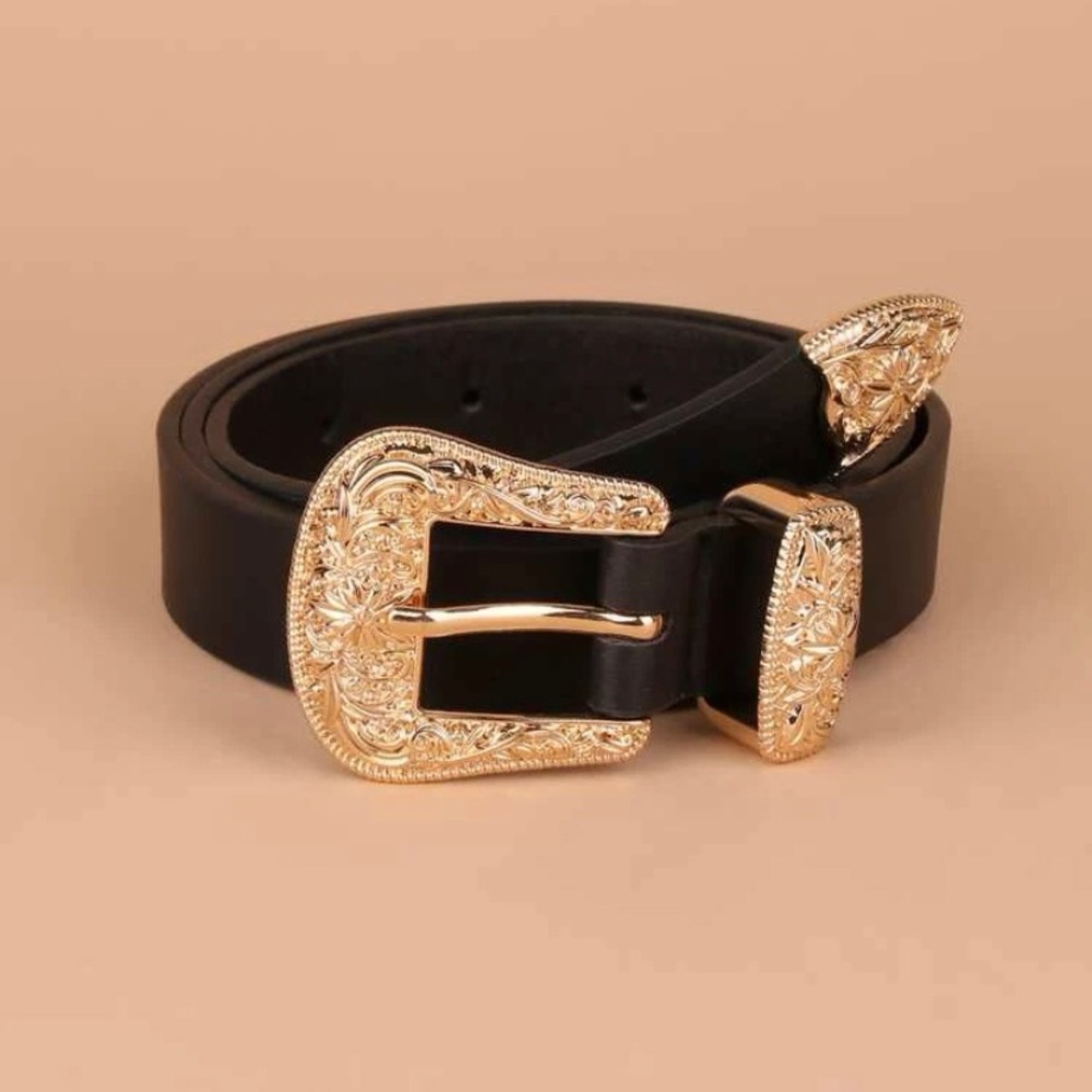 Gold Western Buckle Belt